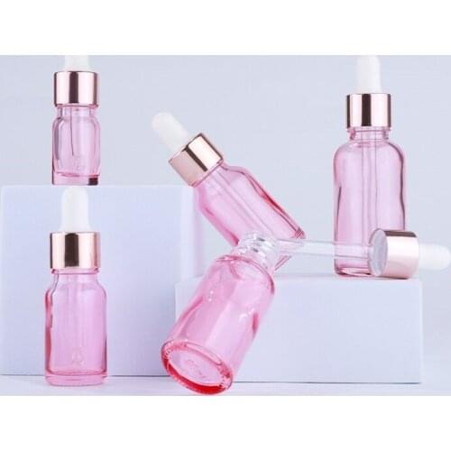 500pcs Hot Sale 5 -100ml Purple Pink Glass Dropper Bottle Jars Vials With Pipette For Cosmetic Perfume Essential Oil Bottles