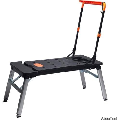 7 In 1 Folding Workbench Table Household DIY Work Station Car Creeper Platform Hand Truck Work Table Multifunctional Workbench