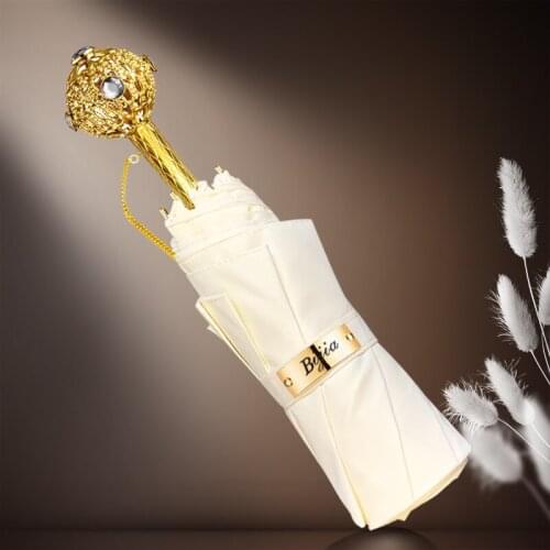 White women umbrella business windproof uv protection adult Folding umbrella outdoor guarda chuva Household Merchandises BD50UU