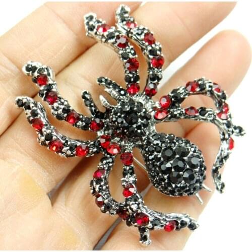 Hot Sale spider Brooches Men Women Suits Dress Hat Collar Brooch Pins Scarf Buckle Party Weddings Banquet Brooch Gifts W10 Descr