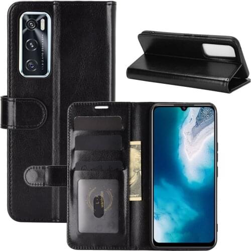V20SE Case for BBK Vivo V20 SE (2020) 6.4in Cover Wallet Card Stent Book Style Faux Leather Flip Protect Black vivoV20SE V 20SE