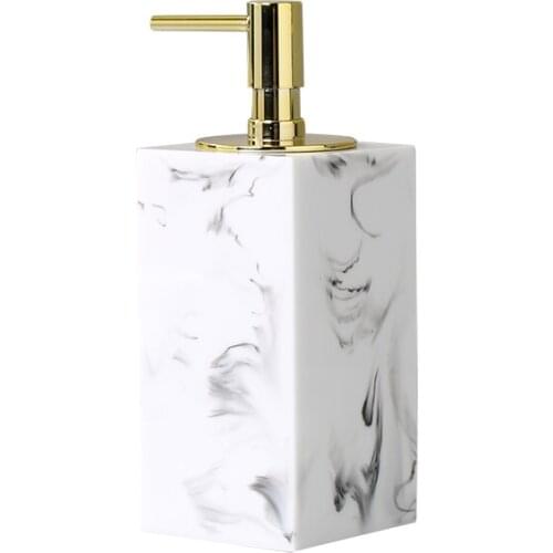 Liquid Soap Dispenser Resin Bathroom Shampoo Shower Gel Bottle 304 SUS Press Type Head For KTV Beauty Salon Bath Hardware