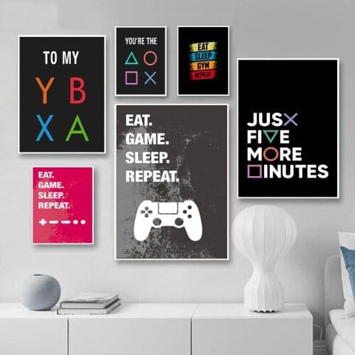 Video Game Canvas Painting Nordic Abstract Quality Posters and Prints Wall Art Pictures for Living Room Cuadros Home Decoration