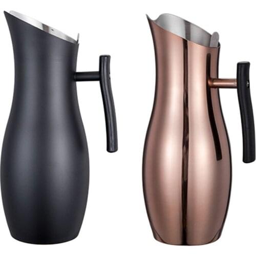 304 stainless steel pot cold water boiled cup pot Golden gold Ice Cold Freeze Kettle BEER JAR Bar Fruit Juice Red Wine Divider