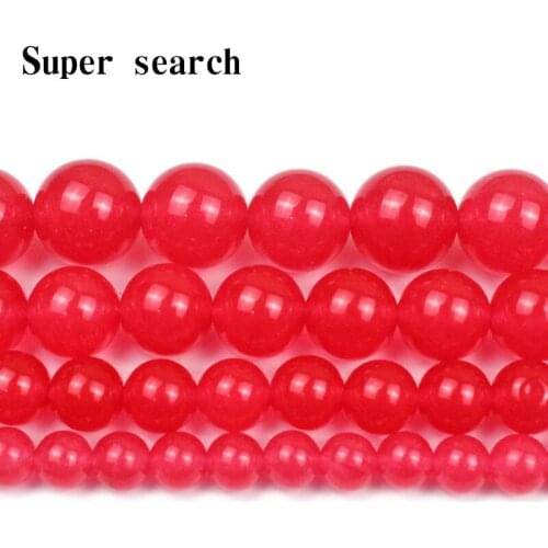 Rose red chalcedony round loose bead 6/8/10/12mm size optional stone beads 15" DIY design jewelry making for Bracelet necklace