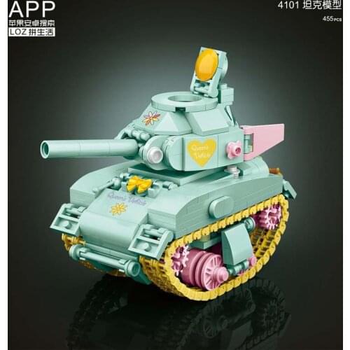 LOZ Blocks DIY Building Bricks Toy Cute Tank Model Toys for Children Juguetes Vehicle Kids Gifts Boy Present Christmas 4101