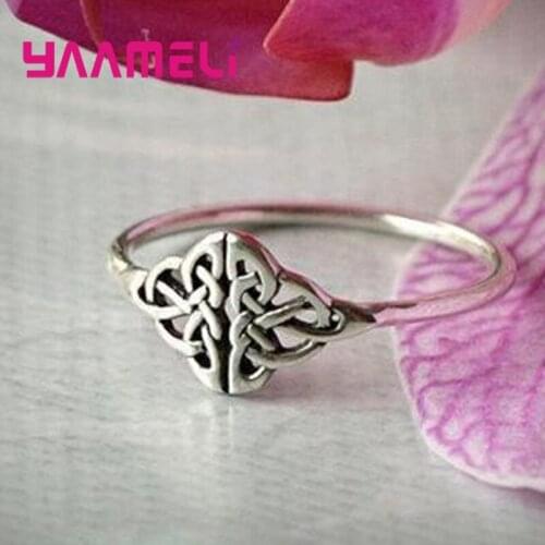 Fashion Vintage Hollow Carved Flower Pattern Finger Ring 925 Sterling Silver Rings Fine Jewelry For Women Elegent 6 7 8 9 10