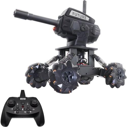 Newest JJ01 DIY 2.4GHz 14CH 4WD Water Bomb Tank Car Alloy Frame Mecha War Cannon Car Water Bomb Mecha Remote Control Car