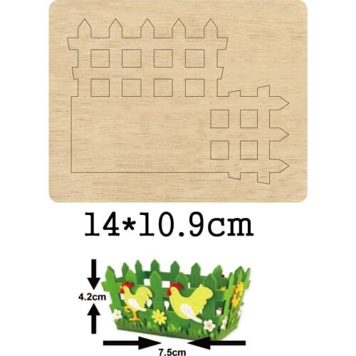 Fence Flower Basket Wood Cutting Dies For Leather Cloth Paper Crafts Wooden Die Fit Common Die Cutting Machines on the Market