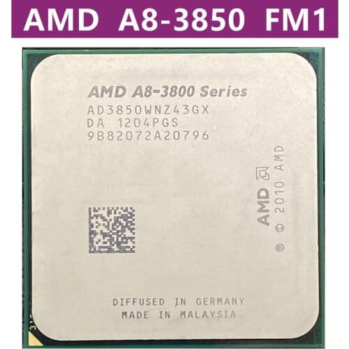 Processeur AMD A8-series A8-3850Quad Core 2.9G, ensemble de bureau, affichage, prise Apu A8 3850, FM1 905pin