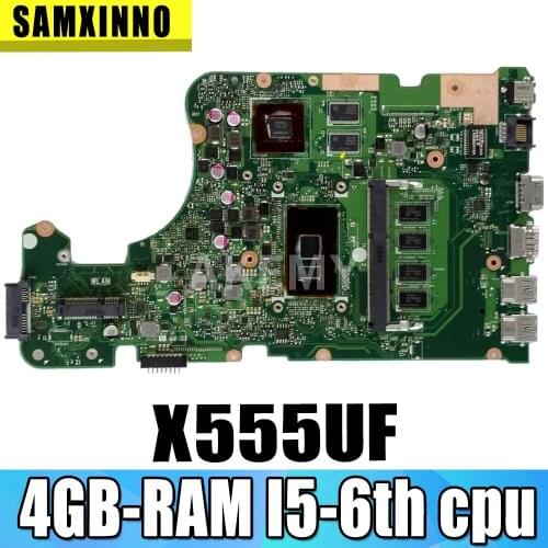 X555UF 4G/I5-6200U GT920M For Asus X555UQ X555UF X555UJ X555UB Mainboard Motherboard 90NB0AX0-R01100