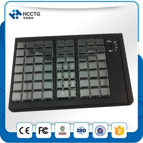 Hot selling USB Mini Programmable POS Keyboard KB66 Without Magnetic Card Reader + 2pcs Cards