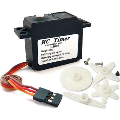 RCtimer S3003 Standard Servo 37.2g 4.1kg 0.23sec for Cars Boats RC3003