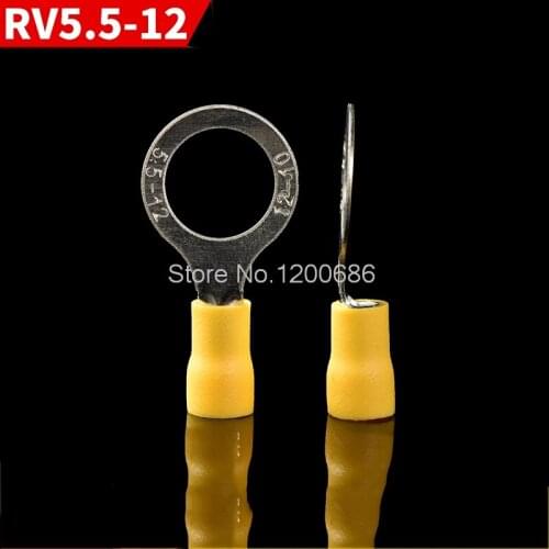 RV5.5-12 The introduction of pre-insulated round cold-pressed terminal O-type terminal blocks 100 brass