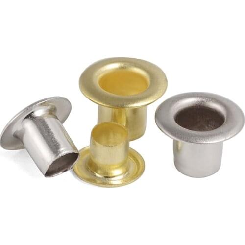 Carbon Steel Silver Golden Wide-Side Air Eye Hollow Rivet Buckle Belt Hole Tag KT Board Advertising Display Rack Stamped Nail