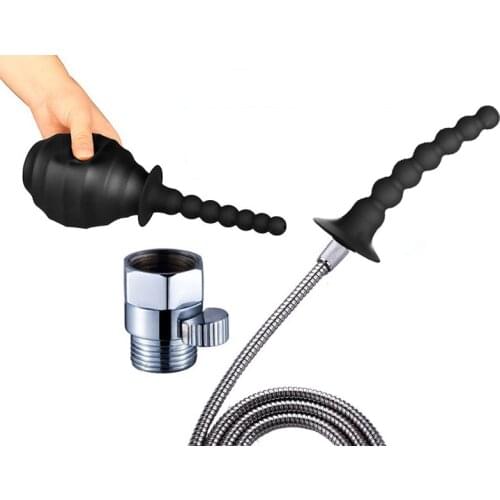 Wetips Silicone Enema Douche Clean Lavement Anal Enema Cleaner Portable Bidet Shower Ducha Enema Anal Washer Travel Anal Shower