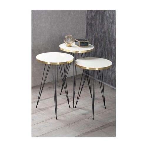 Modern Zigon coffee table Black Wire Foot Gold White coffee tables table basse furniture living room table
