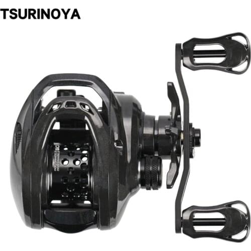 TSURINOYA Bait Finesse Carbon Baitcasting Fishing Reel DARK WOLF 50 Ultralight 151g Trout Ajing Shallow Spool Casting Reel