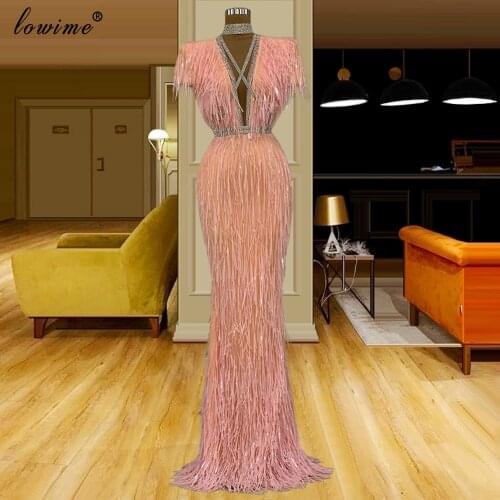 Plus Size Special Pink Celebrity Dresses Long Middle East Runaway Dresses Evening Wear Awards Ceremony Gowns Women Party Dresses