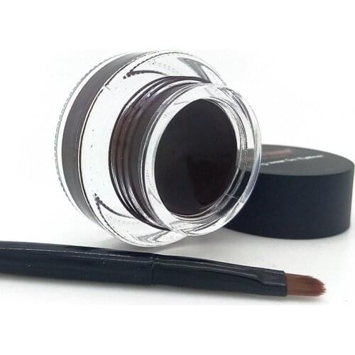 1set Sample Size Eyeliner Makeup Tool Eyeliner Cream/Gel with Brush ,Mini Eye Makeup Set Free Ship to US and RU