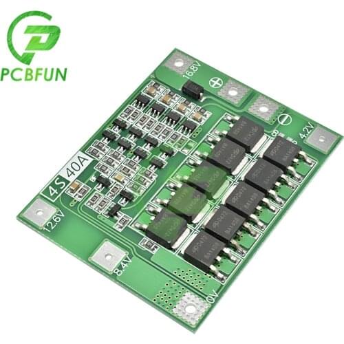 4S 40A Li-ion Lithium Battery Protection Board 14.8V 16.8V Enhance Diy Electronic Module 18650 Charger PCB BMS For Drill Motor
