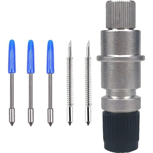 5pcs 60 Degree Plotter Cutter Knife Blades Engraving Machine Tools +1pc Graphtec CB09 Silhouette Cameo Holder