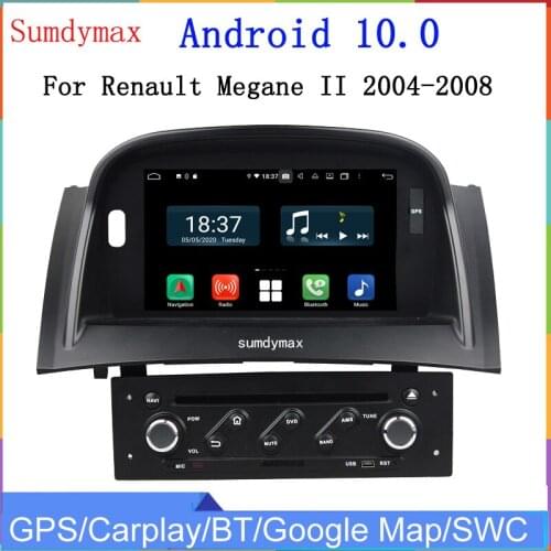 Android 10 car dvd player for Renault Megane II 2004-2009 car radio headunit built in wifi Octa core 4G ram 64g rom wifi