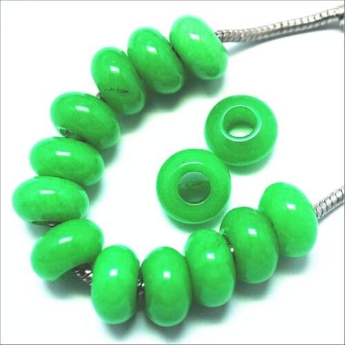 5pcs Nature gem stone spacer beads european beads pandorra beads big hole unakite sodality black onyx size 8x14mm