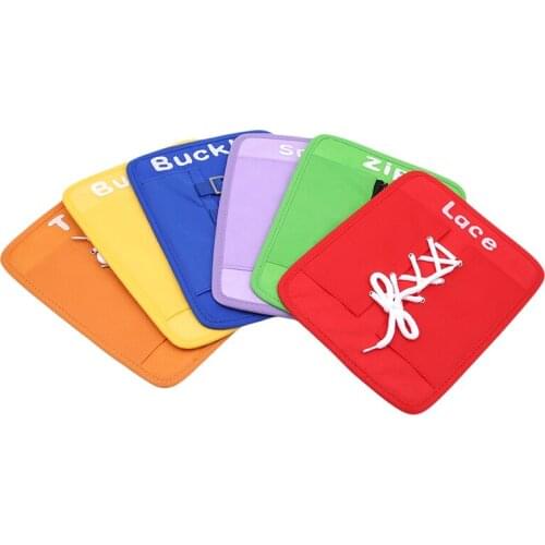 Colorful Baby Early Learning Kits Basic Life Skills Toys Learn To Dress Boards Button Buckle Lace Tie Montessori Child Gifts