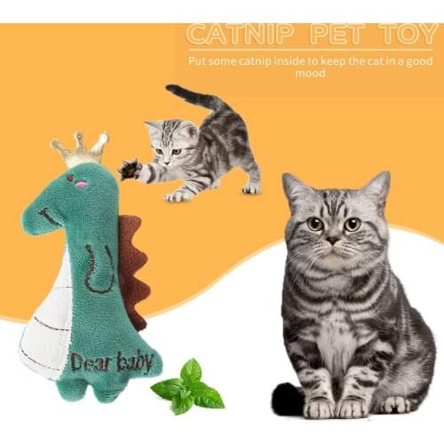 Dinosaur Doll Plush Catnip Cat Toys Chewing Plush Catnip Cat Toys Funny Interactive Soft Cat Toy Pet Supplies Cat Product