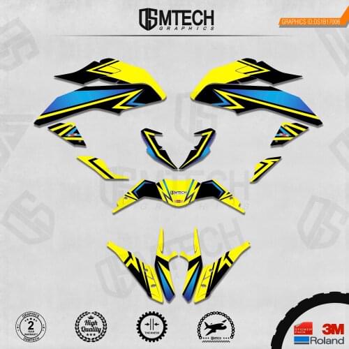 DSMTECH Customized Team Graphics Backgrounds Decals 3M Custom Stickers For 2017 2018 2019 2020 DUKE125 390 006