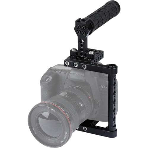 CAMVATE Camera Cage For Canon 60D,70D,7D MarkII,5D MarkII,5D MarkIII,Nikon D7000,D7100,D7200,DF,SonyA99,A58,A7,A7II,GH5,GH4,GH3