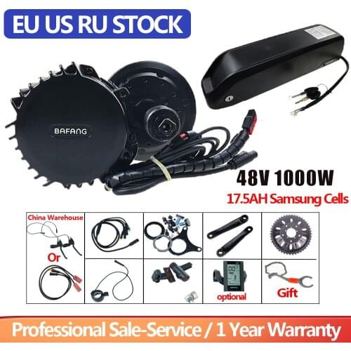 Bafang BBSHD BBS03 48V 1000W Mid Drive Motor Brushless Motor Electric Bike Conversion Kit With Samsung 17.5Ah Battery