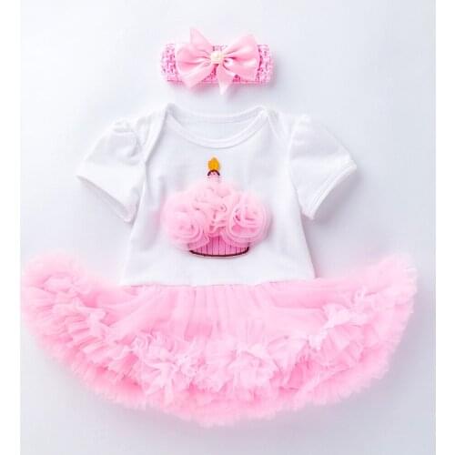 Lovely Newborn Baby Girls Tutu Dress Set 1 Year Birthday Girls Skirt Suit High Quality Little Baby Girl Baptism Clothing Suits