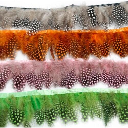 Multicolor Pearl Plumage Feather Lace Chicken Pheasant Feather for Wedding Dress Skirt Party Clothing DIY Craft Decoration