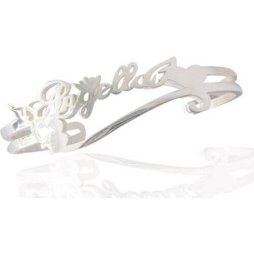 DUOYING Fashion 925Silver Custom Name Bangle Personlized Choker Bracelets Customized Letters Charm Necklace&Ring For Custom Gift