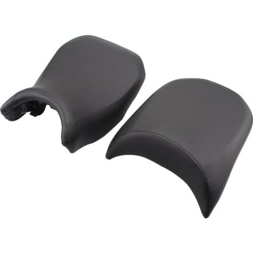 Motorcycle Black PU Leather Two Up Driver Front Rear Passenger Seat Pillion Cushion For BMW R1200GS 2013-2017 2014 2015 2016