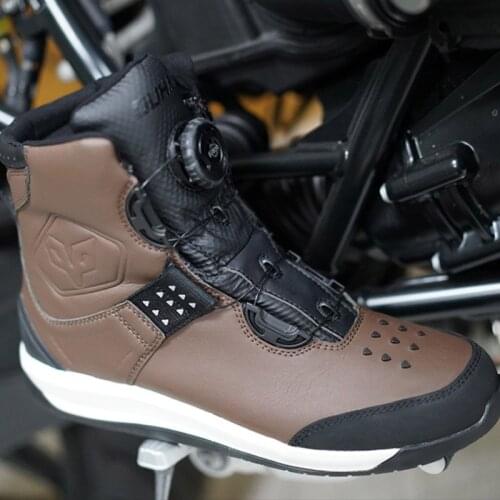 Men Winter Motocross Motorcycle Boots Motorboats Waterproof motorcyclist Rain boots Moto motorbike boot FITGO Microfiber Leather