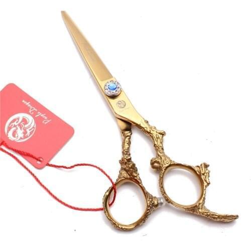 5.5" 16cm 440C Purple Dragon Haircut Set Professional Hairdressing Scissors Thinning Scissors Cutting Shears Hair Scissors Z9005