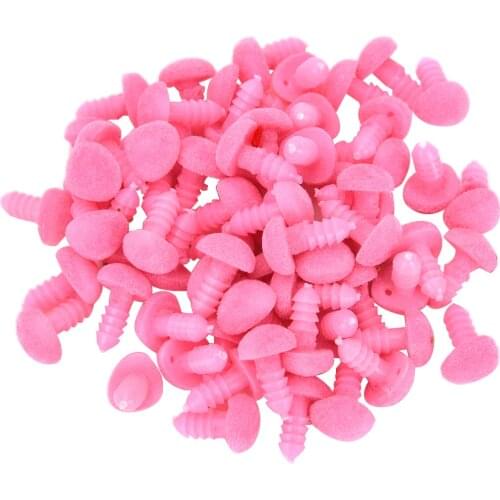 Newest 100pcs/bag 11*1mm Plastic Triangle Velvet Noses Buttons Eyes DIY For Bear Toy DIY Safety nose accessories for dolls toys