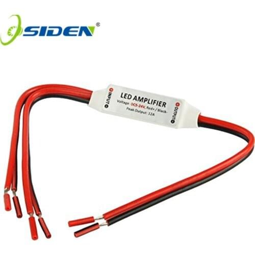 OSIDEN DC12V DC24V 1channel 12A mini led amplifier controller amplificador power accessories used by led strip single color