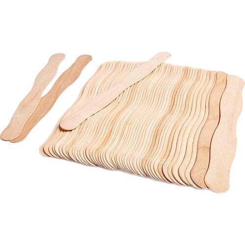 Ice Cream Sticks DIY Handmade Model Building Material Ice Cream Wood Sticks Popsicle Wavy Sticks 50 PCS Making Handicrafts