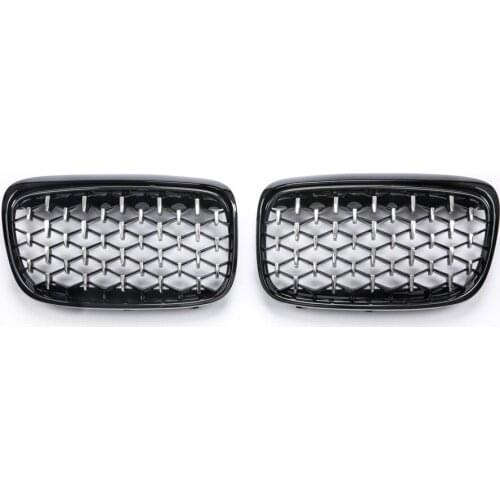 A Pair Diamond Grills Meteor Style Replacement Grille Car Front Bumper Grill For BMW 2 Series F45 F46 228i 220i 235i 2014-2018