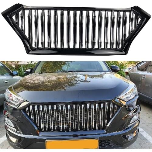 Fit for Hyundai Tucson 2019 2020 Front Racing grille ABS silver grill GLOSS Black grille high quality