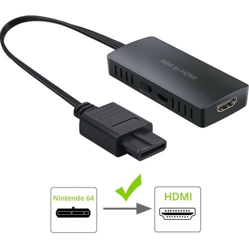 N64 To HDMI Converter Adapter Plug and Play Support 1080P/720P SNES To HDMI Cable GameCube To HDMI HD Link Cable