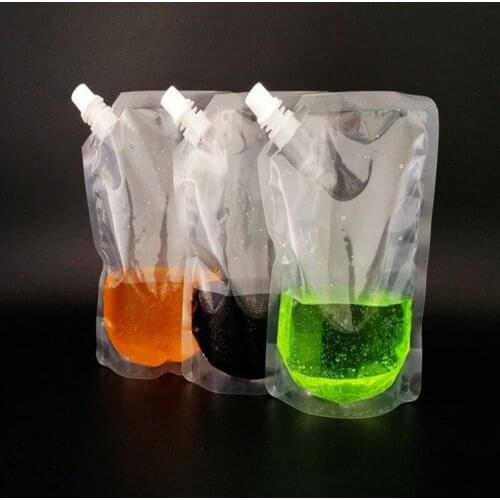 Empty Doypack 250ml 350ml 420ml 500ml 1000ml Plastic Stand Up Spout Liquid Bag Pack Beverage,Squeeze,Drink Spout Pouch fruit jui