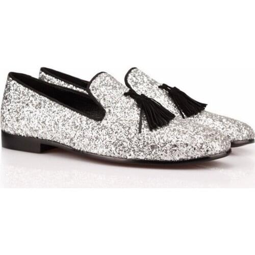 Luxury shoes HOT tassel sequins decoration comfortable fashion US 5-12 Mens flannelette wedding career work party dance shoes