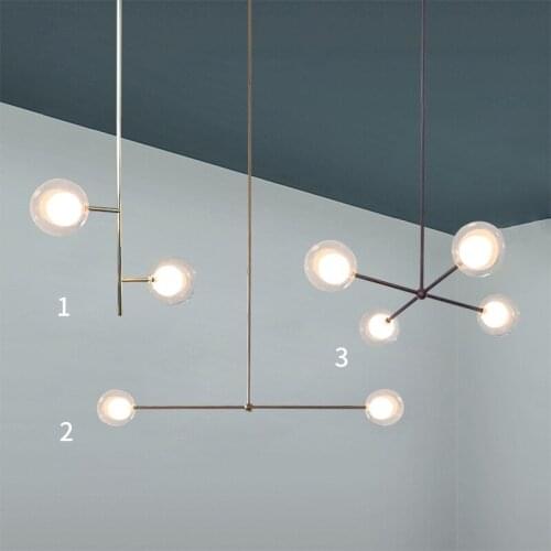 Modern hanging lamp deco maison glass living room LED pendant lights luminaire suspendu hanging ceiling lamps