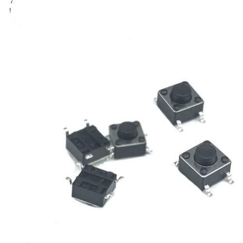 50 pieces/lot 6*6*5.0mm 4 PIN Tactile Tact Push Button small Switch Direct Plug-in Self-reset Top Copper SMT 6X6X5
