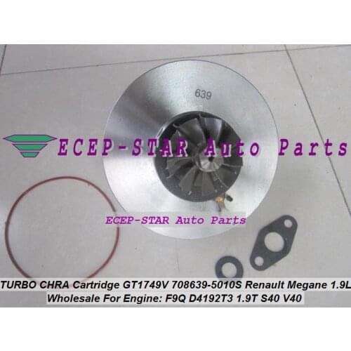 TURBO CHRA Cartridge GT1749V 708639-5010S 703890 708639 Turbocharger For Renault Megane Scenic S40 V40 Primera F9Q D4192T3 1.9L